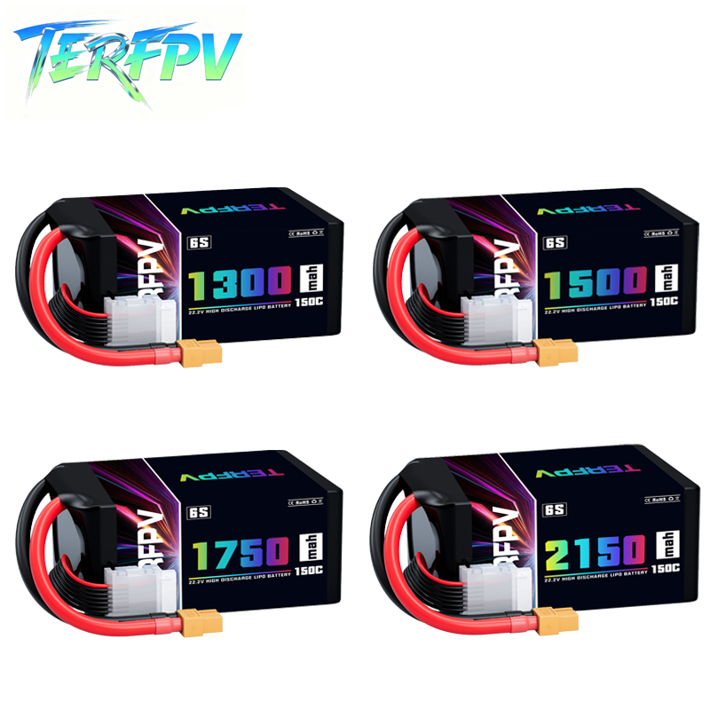 Drone Tech Rc - TERFPV Lipo Battery 6S 22.2V 1300/1500/1750./2150mAh