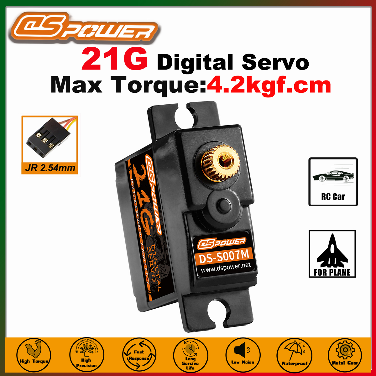 Drone Rc Truck - DSPOWER 21G Metal Gear Digital Waterproof
