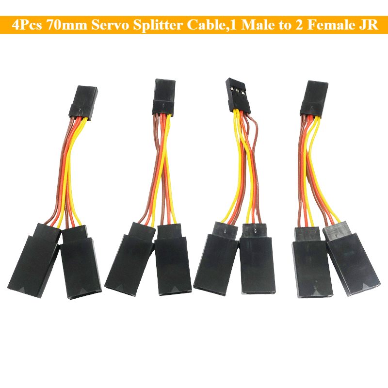Drone Rc Harness - 4Pcs 70mm Servo Splitter Cable,1 Male