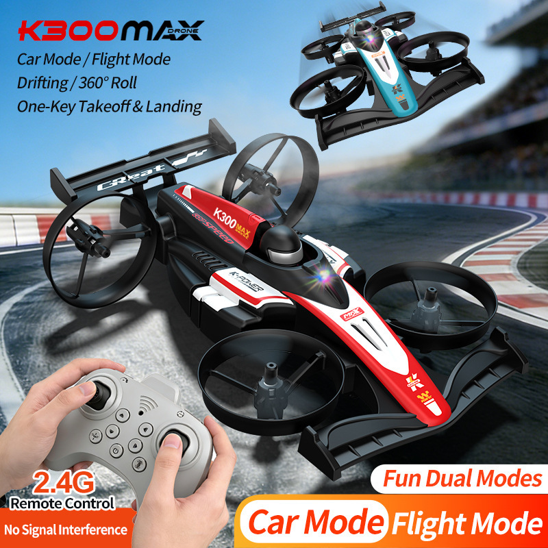 Rc Drone And Flying Car - New K300 2-In-1 Land & Air