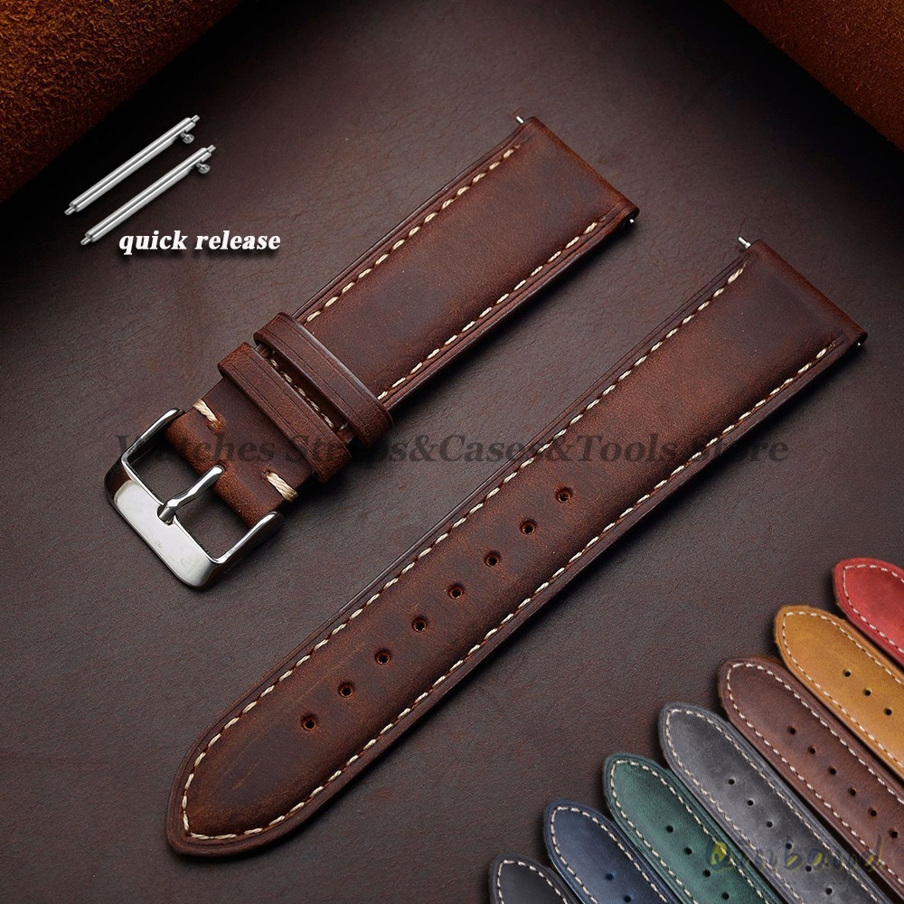 Drone Gt3 Rc - Vintage Cowhide Leather Watch Strap 14mm