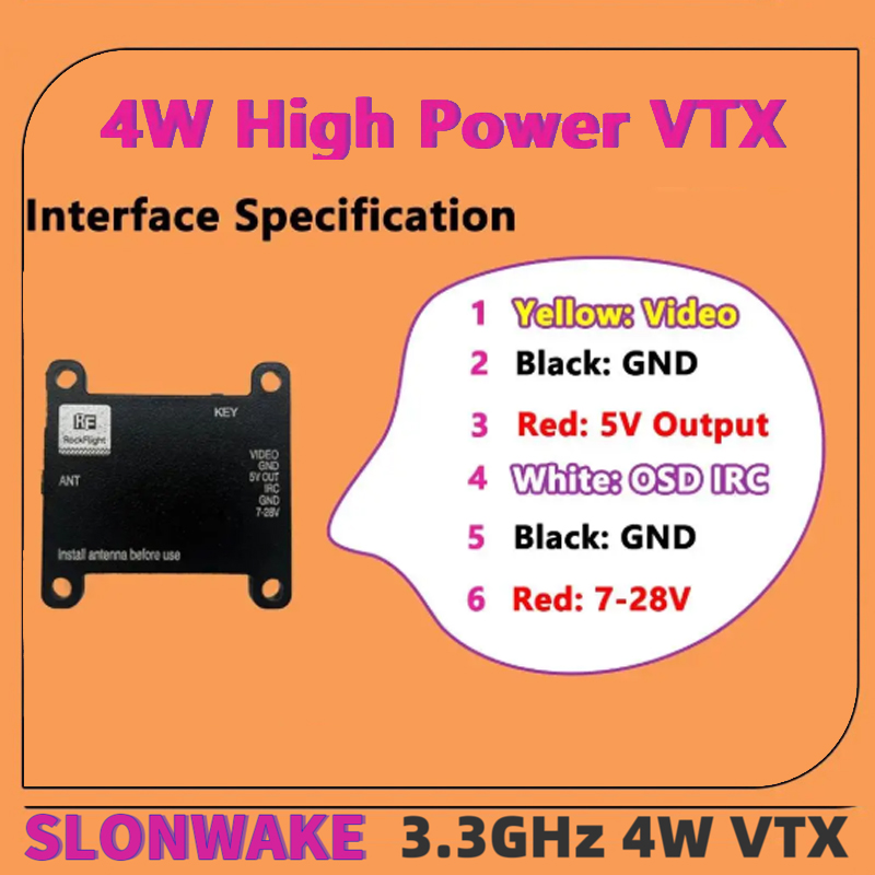 SLONWAKE FPV 3.3G 16CH 4000mW  - Drone Rc Controller 评论和价格