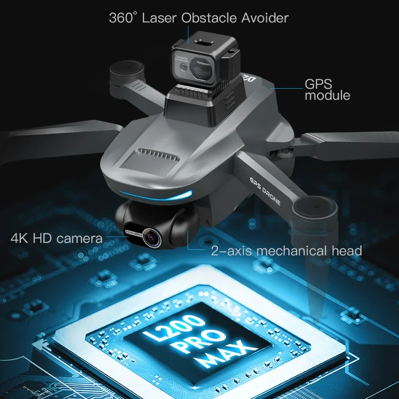 L200 PRO MAX Drone 4K 2-Axis P - Gps Module Drone 评论和价格