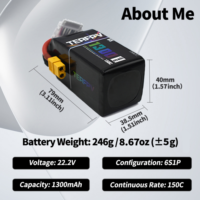 TERFPV Lipo Battery 6S 22.2V 1 - Drone Tech Rc 评论和价格