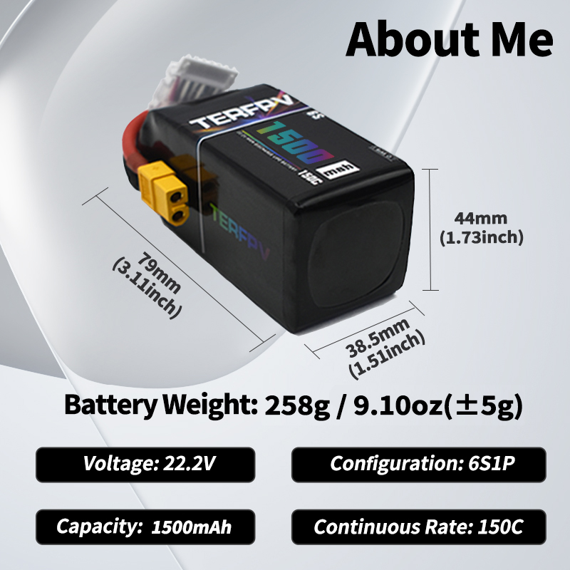 TERFPV Lipo Battery 6S 22.2V 1 - Drone Tech Rc 评论和价格