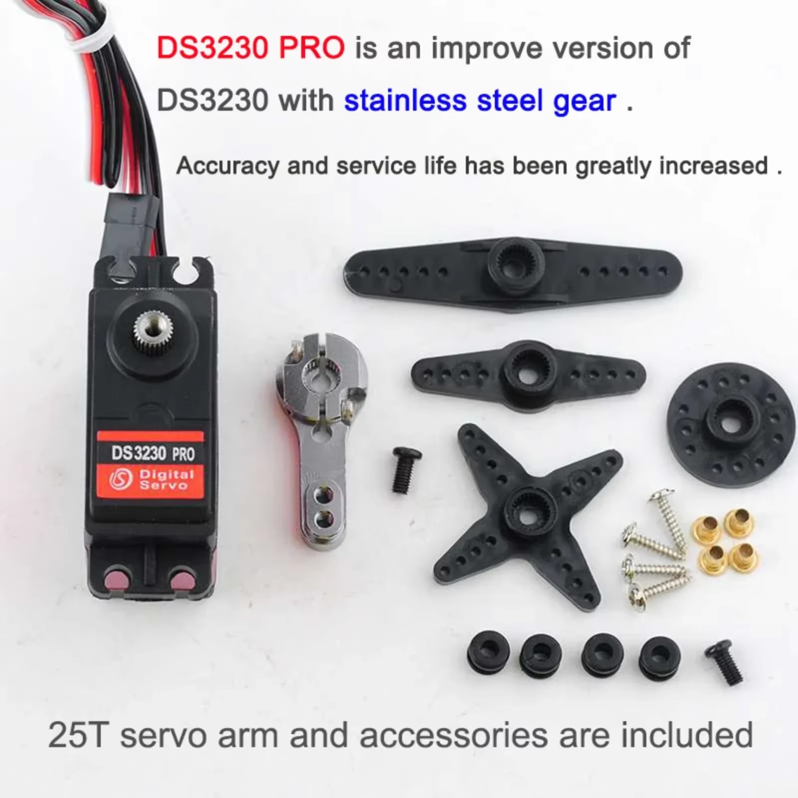 4Pcs DS3230PRO 30KG Digital Se - Drone Rc Truck 评论和价格