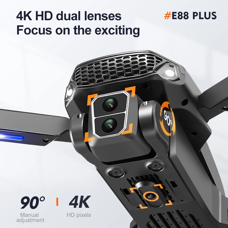 New E88 Plus Quadcopter Drone: - Drone Tech Rc 评论和价格