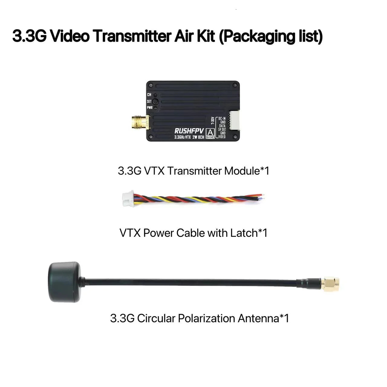 RUSHFPV 3.3G 2W VTX Transmitte - Drone With Rc 2 评论和价格