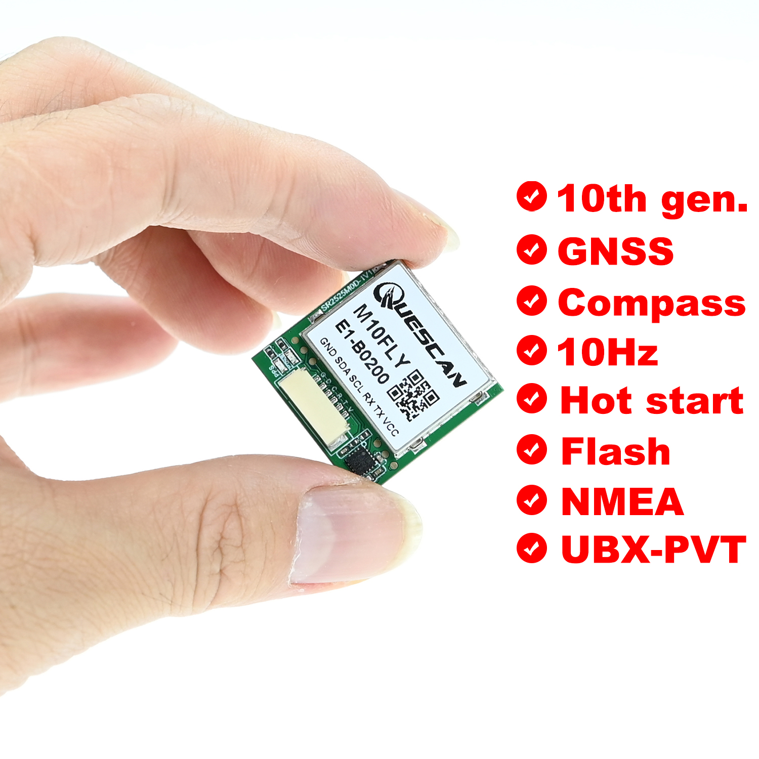 Quescan 25mm*25mm M10FLY 10Hz  - Gps Module Drone 评论和价格