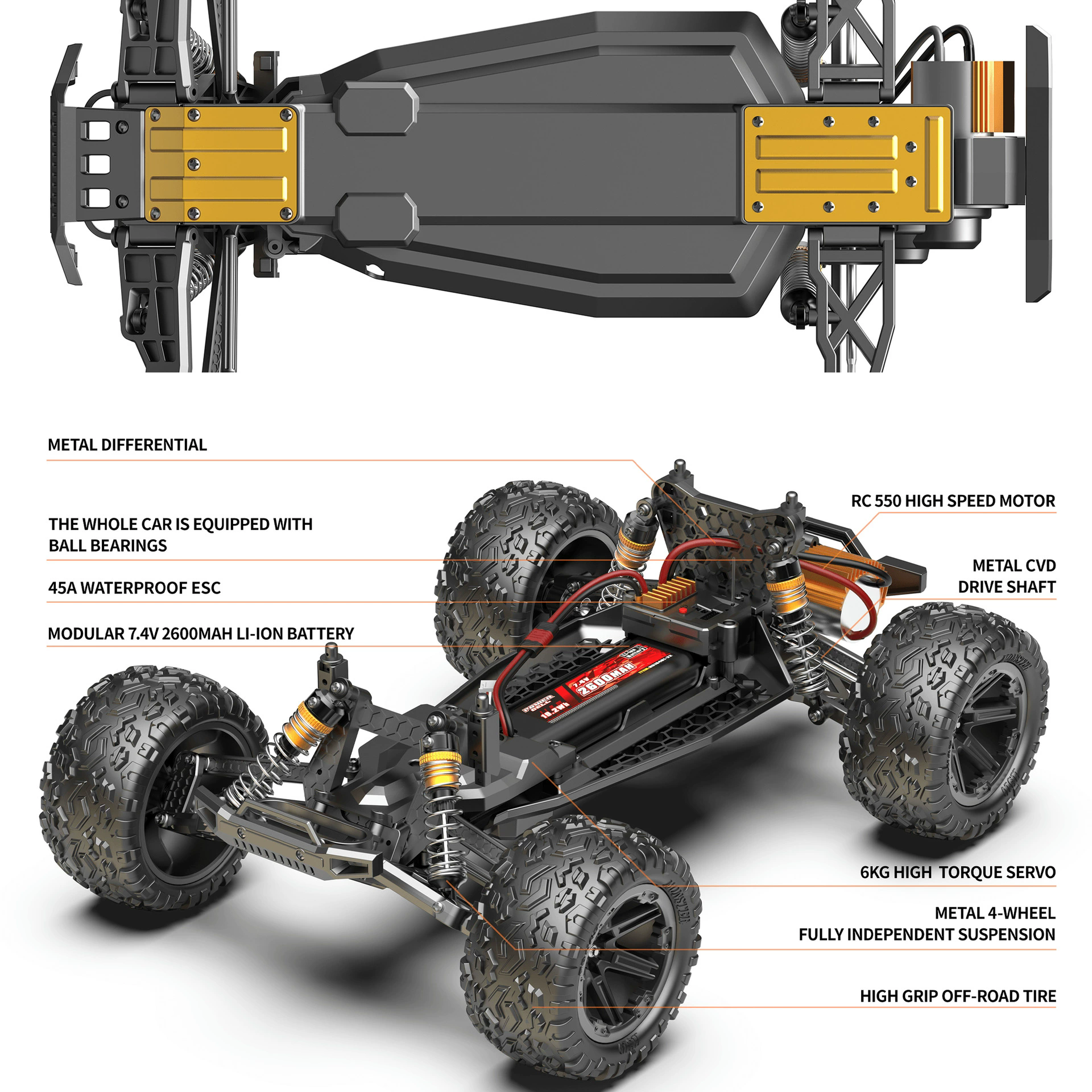 1:8 Large Size RC Car 60KM/H H - Drone Or Rc Car 评论和价格