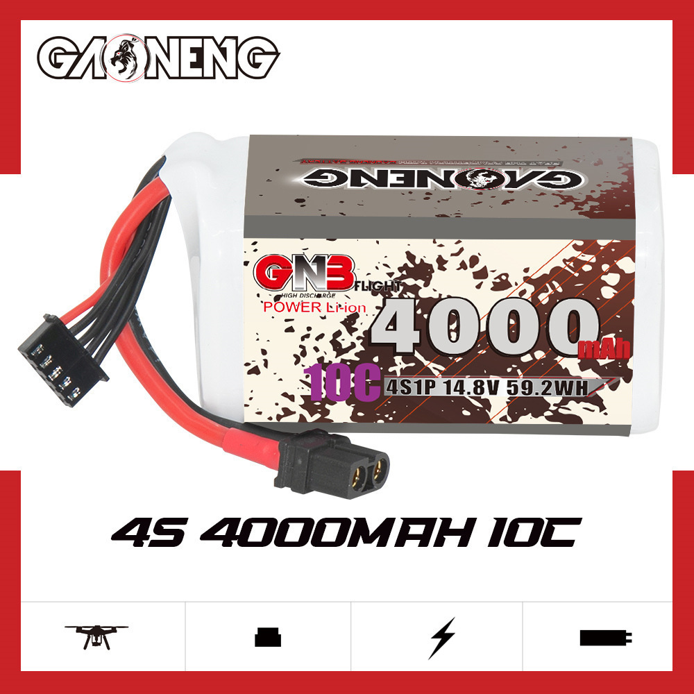 GNB 4000mAh 4S 14.8V 10C 20C W - Drone Tech Rc 评论和价格