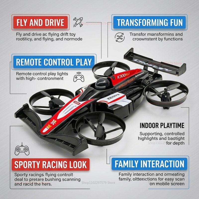 RC UAV Flying Drift Cars 2-in- - Rc Drone And Flying Car 评论和价格