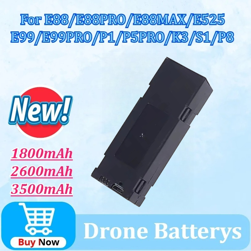 3.7V 1800/2600/3500mAh RC Dron - Drone Rc E99 评论和价格