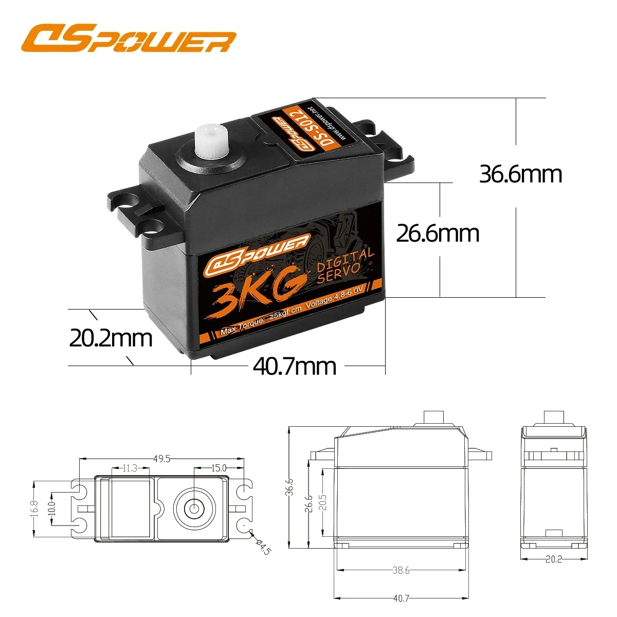 DSpower 3KG Plastic Gear Water - Drone Tech Rc 评论和价格