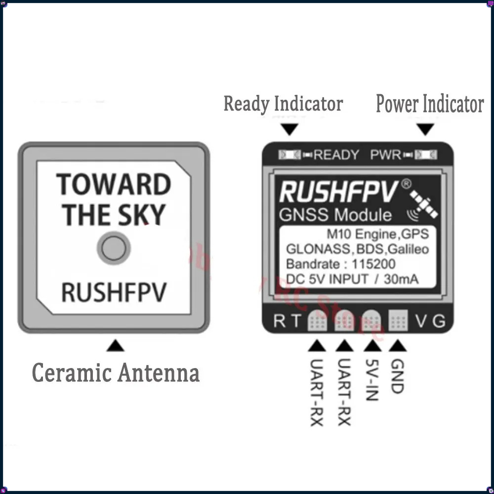 1-4Pcs RUSHFPV MINI M10 GPS Mo - Gps Module Drone 评论和价格