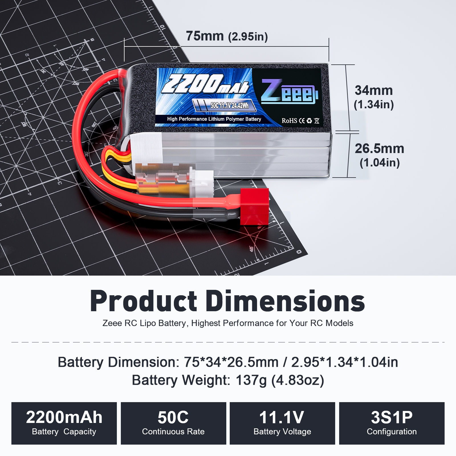 2pcs Zeee 3S 2200mAh Shorty Li - Drone Rc Truck 评论和价格