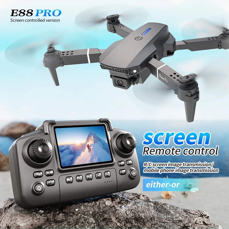 E88 PRO Drone with screen 4K H - Drone Rc App 评论和价格